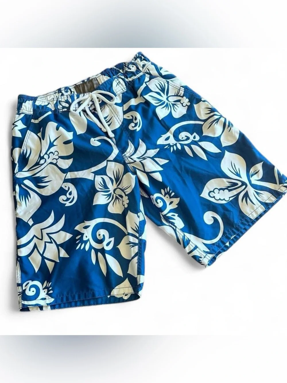 🎁5 FOR $50 SALE🎁 Men’s Blue & White Hawaiian Swim Board Shorts